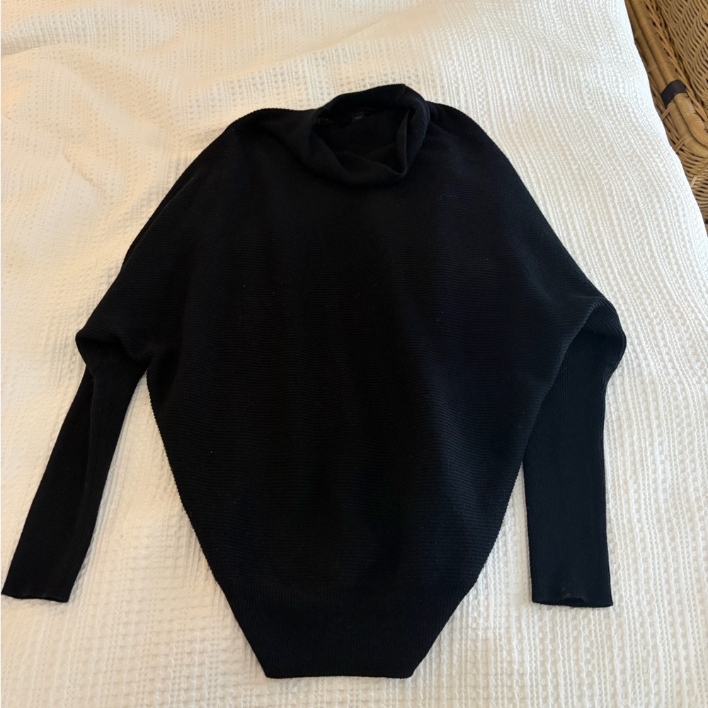 All Saints Black Cowl Neck Sweater Size XS